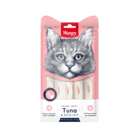 Wanpy Creamy Lickable Treats - Tuna &amp; Shrimp (Tonijn/Garnaal )