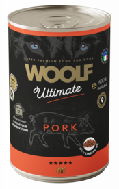 WOOLF ULTIMATE CANNED DOGFOOD - Pork with Linseed Oil  400 gr