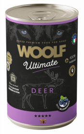 WOOLF ULTIMATE CANNED DOGFOOD - Deer with Blueberries  400 gr