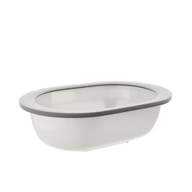 Cat litter tray Oligo 58 x 40 x 19 cm, white/light grey 1