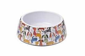 Chiens naifs melamine bowl 500ml diam.17.5 cm