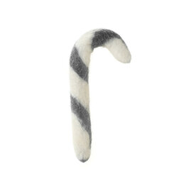Toy Cat Barrow Candy cane Wool felt white/grey