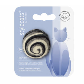 Toy Cat Rolli Wool felt grey-white