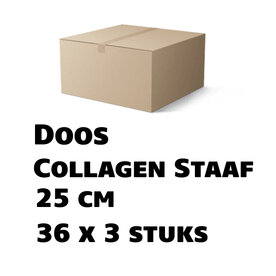 Doos Staaf 36 x 3 stuks Collageen Staaf 25 cm 