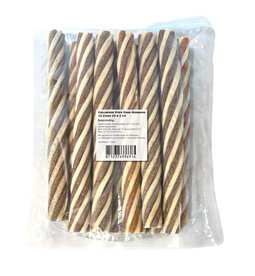 Collageen Stick Eend Gedraaid  12 stuks 25 x 2 cm