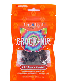 This &amp; That Crack-Nip - Catnip Infused Cat Treats Chicken 43g 12 stuks