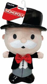 Hasbro 7in  Monopoly Mr. Money Bags Squeak and Crinkle Plush -Tan/Black