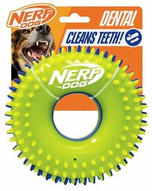 Nerf 6in TPR Squeak Spike Ring -Blue/Green