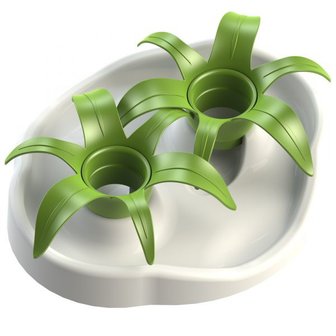 Aikiou Interactive Bowl Flower White/Green 5 stuks