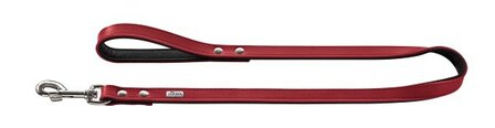 Leine Basic 13/110  Kunstleder Rot/Schwarz 1