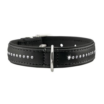 Hunter Halsband Modern Art Luxus 24/11 Nickel Kunstleder, Schwarz 17,0-20,5 Cm  1