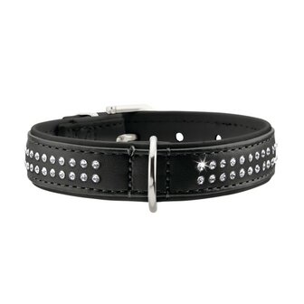 Hunter Halsband Modern Art Deluxe 45 Nickel Kunstleder, Schwarz, 34-40 Cm  1