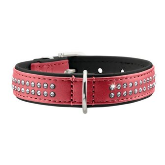 Hunter Halsband Modern Art Deluxe 35 Nickel Kunstleder, Rot/ Schwarz, 24-30 Cm  1