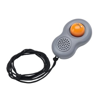 Clicker Mit Umh&auml;ngeb Und Fingerschl Kunststoff Grau/Orange 6