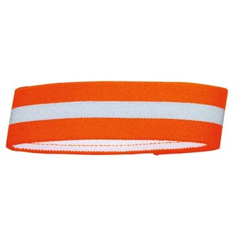 Warnband Mit Klettverschluss M Polyester Orange Reflektierend 1