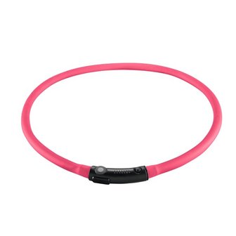 Led Silikon Leuchtschlauch, Yukon, Hund Universal 20-70 Cm, Pink, K&uuml;rzbar,Mit Usb Kabel  3