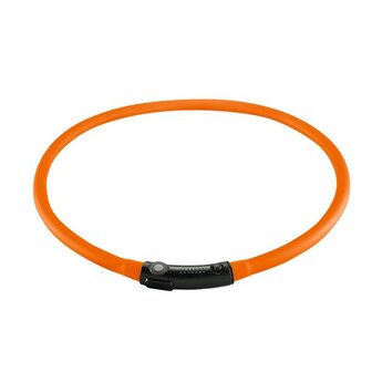 Led Silikon Leuchtschlauch, Yukon, Hund Universal 20-70 Cm, Orange, K&uuml;rzbar, Mit Usb Kabel  3