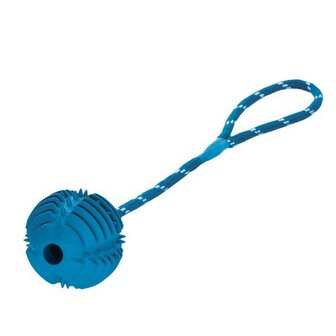 Toy Hund Training Tooth Ball M Tau 38 Cm Gummi Blau 3