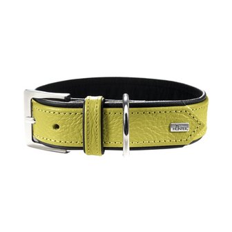 Hunter Halsband Capri, 35 Lindgr&uuml;n/Schwarz, Leder  1