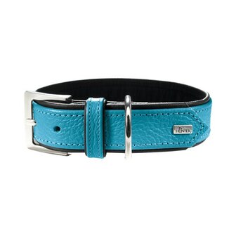 Hunter Halsband Capri, 35 Petrol/Schwarz, Leder  1