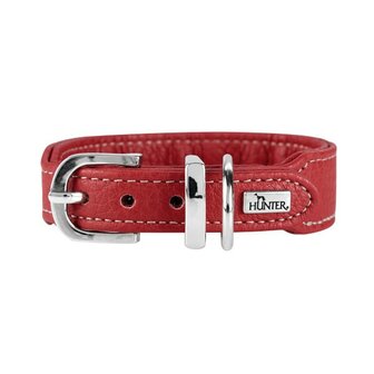 Hunter Halsband Cannes Mini, 32 Rot, Leder  1