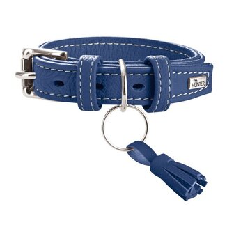 Hunter Halsband Cannes, 70 Blau, Leder  1