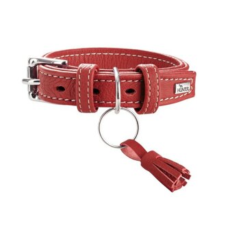 Hunter Halsband Cannes, 40 Rot, Leder  1