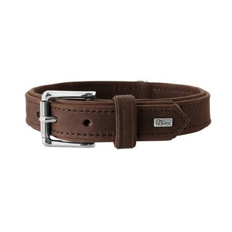 Hunter Halsband Rolling Hills, 50 Dunkelbraun, Leder  1