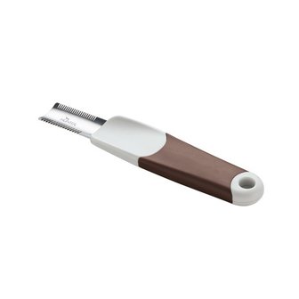 Trimmmesser Spa Gebogen, Grob Braun/Grau  3