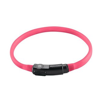 Hunter Led Silikon Leuchtschlauch, Yukon, Katze Universal 18-34 Cm, Pink, K&uuml;rzbar, Mit Usb Kabel  3