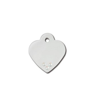 Diva Klein Heart Chroom With Clear Stone