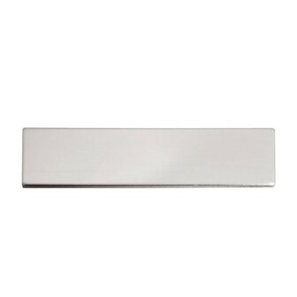 Plaatje Klein  (12,7Mm X 50,8 Mm) Silver Adhesive  (Zolang D