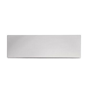 Plaatje Groot (25 Mm X 76Mm) Silver Adhesive Plate  (Zolang