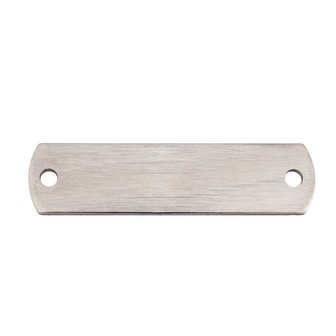 Label Klein (One Sided) Brushed Steel Rivet