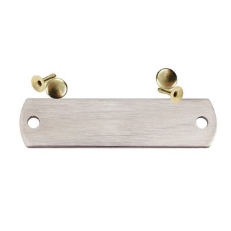 Label Klein (One Sided) Brushed Steel Rivet