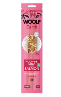 Woolf Earth Noohide Xl Stick With Salmon 85G