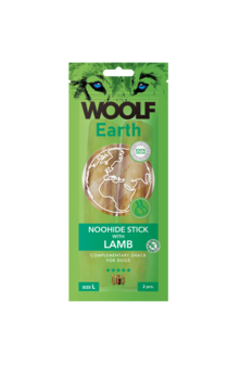 Woolf Earth Noohide L Stick With Lamb 85G