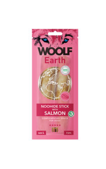 Woolf Earth Noohide L Stick With Salmon 85G