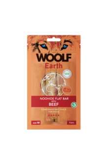 Woolf Earth Noohide M Flat Bar With Beef 90G