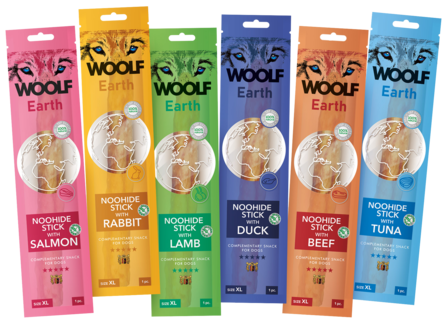 Woolf Earth Noohide Xl Stick With Beef 85G