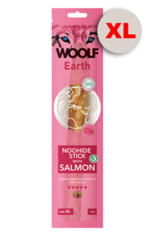 Woolf Earth Noohide Xl Stick With Salmon 85G