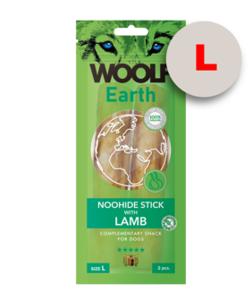 Woolf Earth Noohide L Stick With Lamb 85G