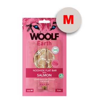 Woolf Earth Noohide M Flat Bar With Salmon 90G