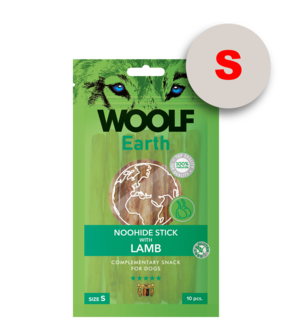 Woolf Earth Noohide S Stick With Lamb 90G