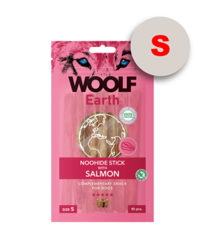 Woolf Earth Noohide S Stick With Salmon 90G