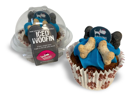 Carob Woofin With Blue Frosting  6 St