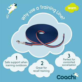 Coachi Training Line Navy &amp; Coral 10m
