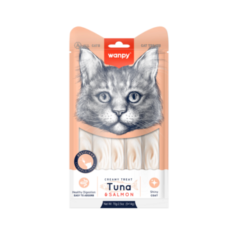 Wanpy Creamy Lickable Treats - Tuna &amp; Salmon (Tonijn/Zalm )