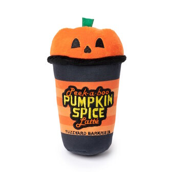 FuzzYard Halloween Toy - Peek-A-Boo Pumpkin Spice Latte