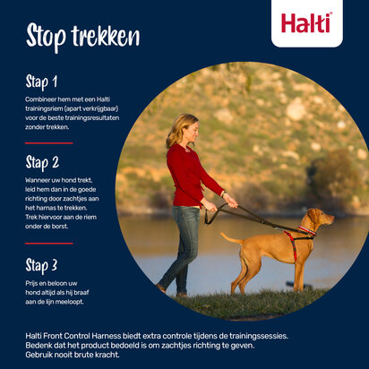 Halti Front Control Harness Black/Red Large